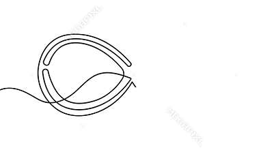 One line art animation seamless loop infinity symbol icon