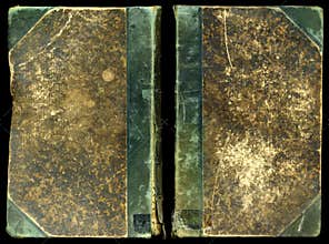 Vintage rough book cover front and back