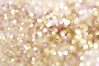 Gold and purple and red abstract bokeh lights, defocused background