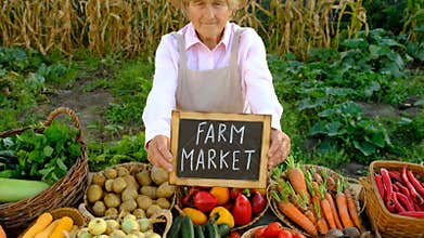 Farmers market with vegetables. Selective focus.