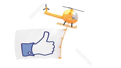 Helicopter with like button flag