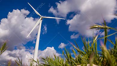 Front view of Wind turbine