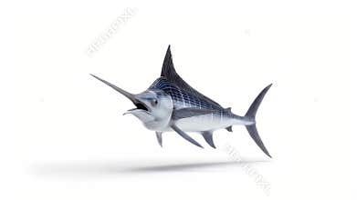 Striped Marlin Fish, Oceanic Predator in 3D Render