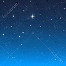 Bright wishing star night sky