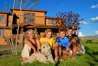 Happy family at home