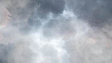 Powerful Thunderstorm and Heavy Clouds
