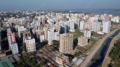 Skyline or cityscape of Chattogram City,Bangladesh.