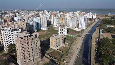 Skyline or cityscape of Chattogram City,Bangladesh.