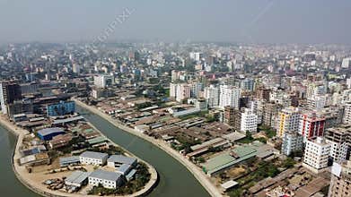 Skyline or cityscape of Chattogram City,Bangladesh.