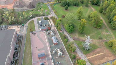 Electrical substation in Ironbridge, Shropshire, UK