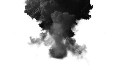 Bomb explosion with alpha channel