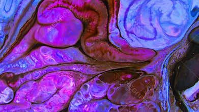 Slow Motion Macro Abstract Pattern Artistic Concept Color Surface Moving Surface Liquid Paint Splashing Art Design Texture