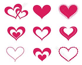 Love hearts set