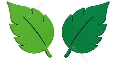 Green Leaf Illustration - Eco-Friendly Design Elements for Sustainable Projects