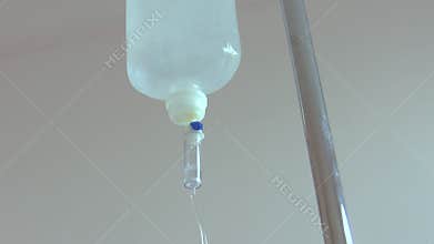 Medicine dripping through iv drip