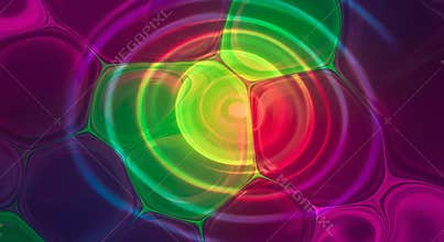 Psychedelic neon light waves and colorful energy ripples background