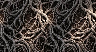 Microscopic View of Intricate Network of Blood Vessels and Capillaries