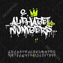 Graffiti alphabet and numbers