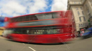 City Traffic Time Lapse London Fisheye Zoom