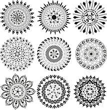 Big set of mandala