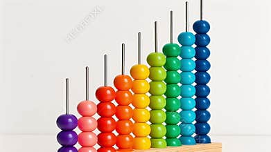 Colorful Abacus Bead Stack