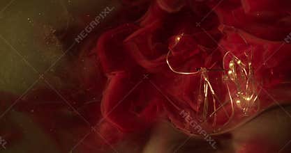 Underwater smoke blur light glow ink garland glass