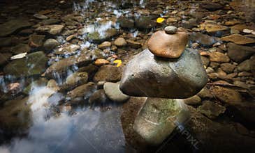 Zen meditation landscape. Calm and spiritual nature environment.
