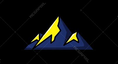 Abstract Mountain Range Icon