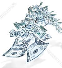Money flying