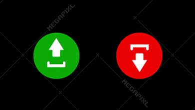Green Up Arrow and Red Down Arrow Icons Animation Minimal Motion Graphic Design