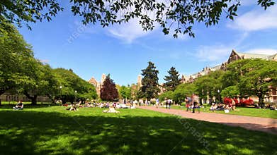 Campus Pedestrian Traffic Time Lapse
