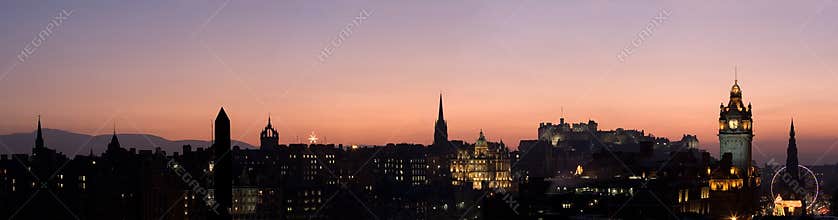 Edinburgh Sunset Panorama