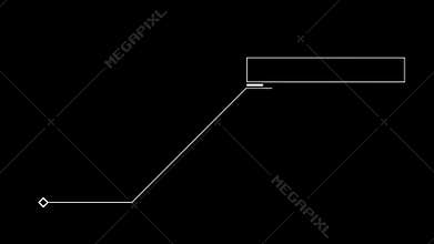 Glitch Modern Callout HUD Element With Digital Interface. Alpha