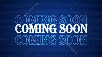 Coming Soon Text Animation on Blue Background for Business Announcements