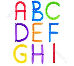Full balloon alphabet