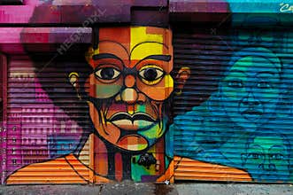 Graffiti art in Harlem, NYC