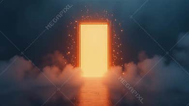 AI Mystic portal has glowing light