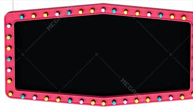 Retro Marquee Signboard Blank Template: Perfect for Movie, Show, or Event Announcements