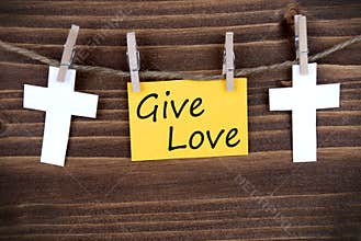 Banner with Give Love