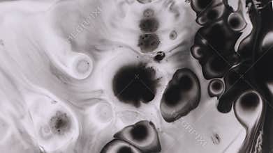 Black spatter emulsion spill drip pigment liquid