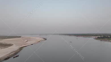 Beautiful Jamuna River 4K Drone Video Bangladesh