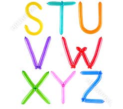 Full balloon alphabet