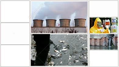 Pollution of the environment-split screen