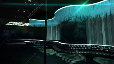 Karaoke nightclub light changing