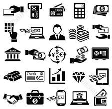 Finance money icon set,