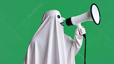 Ghostly Announcement: Spooky Megaphone Message