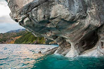 Marmol Cathedral rock formation, Carretera Austral, HIghway 7, C