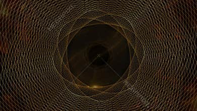 Video animation of gold lotus background, Sacred geometry, flower of life, Loop footage. Mystic concept of yoga, meditation