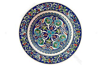 Turkish decorative tile plate - isolated