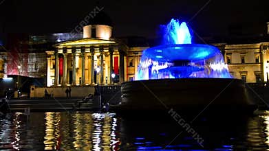 Fountain in front of National Gallery, London